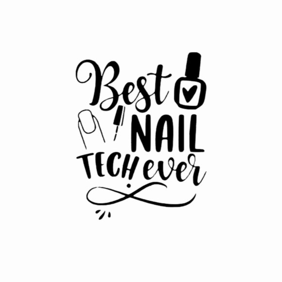 Best Nail Tech Ever.-Vinyl Decals-Cool Sticker-Funny Sticker-Lap… - Picture 1 of 5